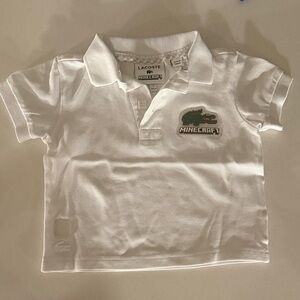 Lacoste Kids White Polo with Green Logo